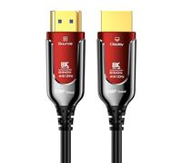 DGHUMEN Cable HDMI Fibra Óptica 2.1 8K Plenum Rated(CMP) 10M, 8K de alta velocidad de 48Gbps en Cables de pared con clasificación de plenum para tuberías, HDMI a HDMI, macho a macho