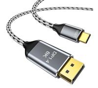 DGHUMEN USB C Displayport 1.4 Cable 2M, 8K@60Hz 4K@240Hz/144Hz HDR VRR Thunderbolt 4 3 USB C to DisplayPort 1.4 Cable for iPhone 15 MacBook Pro Air M1 M2 iPad Pro Air 5 Surface Pro 8 Galaxy S23