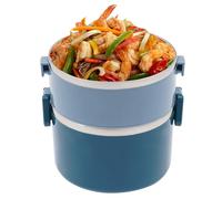 DGJMuu Fiambrera para adultos, 2 capas, apilable, de acero inoxidable, fiambrera aislada, fiambrera para adultos, recipiente para ensalada To-Go, para pícnic o oficina