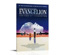 DGJSFC Póster de pintura al óleo de Evangelion de Neón Génesis para pared, lienzo para decoración de arte moderno, decoración del hogar, dormitorio, estético, estilo 50 x 75 cm