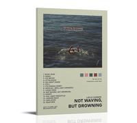 DGJSFC Póster de pintura al óleo de Loyle Carner con texto en inglés "Not Waving, But Drowning" (50 x 75 cm)