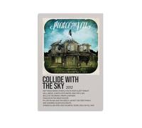 DGJSFC Póster de pintura al óleo de Pierce The Veil Colllide with The Sky - Póster de pared en lienzo, decoración moderna para el hogar, dormitorio, estética, sin marco, 30 x 45 cm