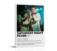 DGJSFC Póster de pintura al óleo de Saturday Night Fever para pared, lienzo, decoración de arte moderno, decoración del hogar, dormitorio, estético, estilo marco, 30 x 45 cm