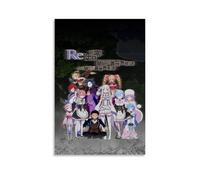DGJSFC Re Zero - Póster de pintura al óleo de Life from Scratch in Another World, póster artístico para pared, decoración de arte moderno, decoración del hogar, dormitorio, estética, estilo sin marco