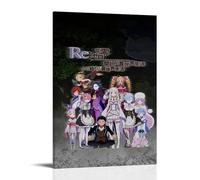 DGJSFC Re Zero - Póster de pintura al óleo de Life from Scratch in Another World, póster artístico para pared, decoración de arte moderno, decoración del hogar, dormitorio, estético, estilo marco de