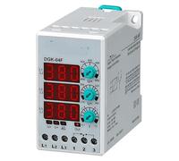 DGK-04F - Relé de protección de fallo de tensión trifásico con secuencia de fase Relé de ajuste de tensión (3 x 380 V no neutro) 1 unidad