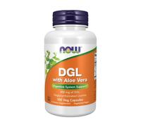 DGL (raíz de regaliz desglicirrizinada) con aloe vera NOW, 400 mg (100 cápsulas)
