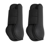 DGLDCSHUAI 1 par de Botas para tendones de Caballo, cómodas, fáciles de Usar, Botas Protectoras multifunción con Frente Abierto para Saltar, Montar en senderos (Tamaño pequeño)