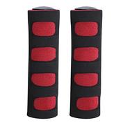 DGLDCSHUAI 1 par de empuñaduras de manillar de esponja antideslizante para bicicleta de ciclismo (rojo negro)