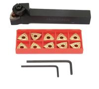DGLDCSHUAI 13 piezas WWLNR1616H08/WWLNR1616K08 Portaherramientas de torneado de 16 * 125 mm con 10 insertos