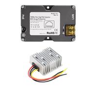 DGLDCSHUAI 150W DC 48-57V GigE PoE Inyector con ABS Sobretensión ESD Seguridad DC Boost Convertidor 12V a 48V para Dish V2