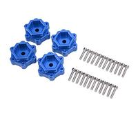 DGLDCSHUAI 2 pares RC aluminio 0.197 in de ancho rueda adaptador hexagonal convertidor para LOSI LMT 4WD eje sólido 1/8 camión (Azul)