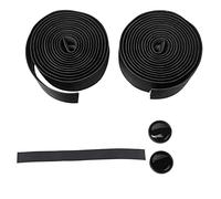 DGLDCSHUAI 2 Piezas Cintas de Manillar de Bicicleta de Carretera de PU Antideslizantes Envoltura de Barra de Mango de montaña Transpirable (Negra)