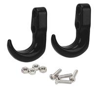 DGLDCSHUAI 2 Piezas RC Metal Parachoques Remolque Gancho Hoz Auténtico Rescate Coche Gancho para Axial SCX24 1/24 (Negra)