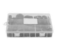 DGLDCSHUAI 200 piezas de nailon plástico P sujetadores abrazaderas caja surtida para kit de conducto de cable (Negra)