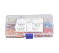 DGLDCSHUAI 200 UNIDS Fusible Automotriz Europeo 5 Tipo Fusible de Auto en Forma de Torpedo con Caja de Almacenamiento de Plástico para Autos Clásicos Antiguos