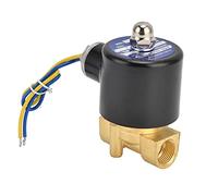 DGLDCSHUAI 2W-040-10 G3/8 pulg. Válvula solenoide de diafragma de latón, normalmente cerrada, para agua, aire y aceite. (24 V CA)