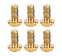 DGLDCSHUAI 6 unids/Caja M5x10mm Pernos de aleación de Titanio Bicicleta Freno Rotor Disco T25 Pernos Tornillos (Oro)