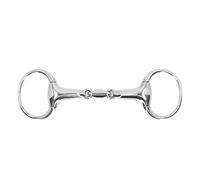 DGLDCSHUAI Anillo de mordaza para Caballo, mordedura de Filete de Acero Inoxidable, Boquilla de Enlace Ovalada Suelta de 125 mm, Equipo de Entrenamiento para Caballos