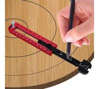 DGLDCSHUAI Brújula de carpintería, escritor, decoración, diseño, herramienta de dibujo, medidor métrico y en pulgadas, herramienta de dibujo de carpintería, herramienta de dibujo ajustable