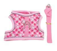 DGLDCSHUAI Chaleco Reflectante Ajustable para Mascotas con diseño de Bucle de Gancho de Cuerda Protector de Pecho Chaleco para Gato con Lazo (Metro)