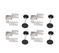 DGLDCSHUAI Clip de fijación de cajón de 4 Piezas Abrazadera de instalación de cajón de gabinete Antideslizante de Acero Inoxidable Engrosado