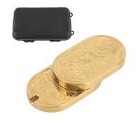 DGLDCSHUAI Deslizador de Tarjeta de Empuje Patrón de dragón de Acero Inoxidable Alivio del estrés Juguete Deslizante de Empuje con Orificio para cordón para relajación de niños