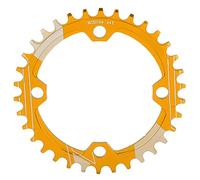 DGLDCSHUAI Lebycle 34T Rueda de Cadena de Bicicleta de montaña Disco de Dientes Positivos y Negativos de aleación de Aluminio a Prueba de Herrumbre (Oro)