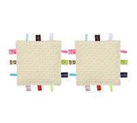 DGLDCSHUAI Manta de bebé de seguridad suave de felpa que da sentido calmante para el bebé blanco 2pcs, beige, Casual