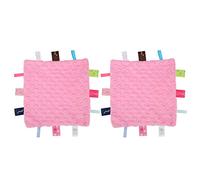 DGLDCSHUAI Manta de bebé de seguridad suave de felpa que da sentido calmante para el bebé blanco 2pcs, Rosa., Casual