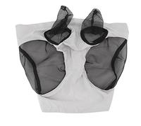 DGLDCSHUAI - Máscara de malla para moscas para caballos, transpirable, elástica, con protección para las orejas, equipo ecuestre (Gris)