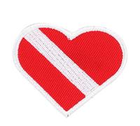 DGLDCSHUAI Parche Bordado de Buceo en Forma de corazón, Insignia de Buceo, Chaleco, Bolsa, Parches para Gorra