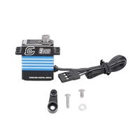 DGLDCSHUAI Servo Digital RC de 9 KG con Brazo IP66 Reemplazo de Servo de Metal a Prueba de Agua para SCX10 III 1/18 Crawler (Azul)