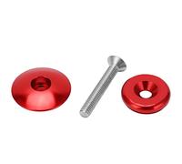 DGLDCSHUAI Tapa Superior para Auriculares de Bicicleta Aleación de Aluminio Cubierta Superior para Auriculares de Bicicleta de montaña con Pernos (Roja)