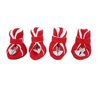 DGLDCSHUAI Winter Red Dog Shoes and Boots Cute Christmas Santa Puppy Sneakers for Small Medium Dogs (S)