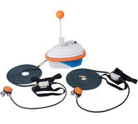 DGLUYUDV Ventilador de buceo, compatible con 2 buceadores, tanque de buceo recargable, compresor de aire impermeable con manguera de 60 pies, sistema de buceo para pesca recreativa, 7 horas