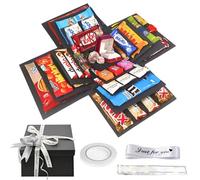 DGMI Caja sorpresa de explosión de 5 capas con cinta adhesiva y cinta, caja de regalo creativa, caja de misterio DIY para Navidad, cumpleaños, aniversario de boda, aniversario, día de San Valentín