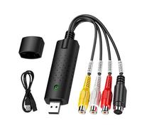 DGODRT Capturadora de Video y Audio USB Convertidor, RCA Captura Convertidora para VHS VCR TV DVD Digital Grabber, para Windows 11/10/8/7/ XP/Vista