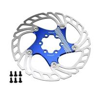 DGOINGPI Disco de Freno de Bicicleta 140mm 160mm 180mm 203mm Rotores de Freno de Disco de 6 Orificios Aptos para Freno de Disco hidráulico Shimano(160mm Blue)