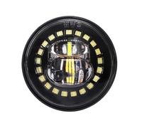 DGOINGPI Faro Compatible Compatible con luz auxiliar de motocicleta Harley Davidson, luz antiniebla LED de 4,5 pulgadas con DRL Halo Red Demon Eyes Faro Adicional para Moto