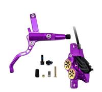 DGOINGPI Freno de Disco hidráulico de 4 pistones MTB, 900mm, 1700mm, Pastillas de Freno de Resina de 4 pistones, Freno de Disco Ultraligero Am DH Road(Purple R Splitty 900)