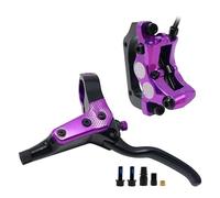 DGOINGPI Freno de Disco hidráulico de 4 pistones MTB, Pastillas de Freno de 850mm y 1700mm, Abrazadera Delantera y Trasera para Bicicleta de montaña(Purple LR Split-Type)
