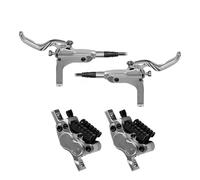 DGOINGPI Freno de Disco hidráulico MTB de 4 pistones, Pastillas de Freno de refrigeración de 850mm y 1500mm, presión de Aceite Am DH, Freno de Disco(Titanium-LFRR)