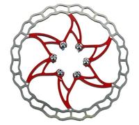 DGOINGPI Freno de Tambor para Bicicleta 09 Freno de Disco MTB Mountain Road Bike Rotor Inoxidable 140MM 160MM 180MM 203mm 6 Pernos Rotor Tambor Trasero para Bicicleta(180mm Red)