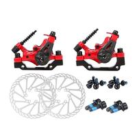 DGOINGPI Frenos Disco de Doble accionamiento MTB de Doble pistón Aptos para Pastillas Resistentes al de frenado instantáneo de Aluminio Fundido a presión DA6S(Red F-R Brake Disc)