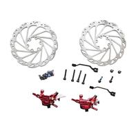 DGOINGPI Pinza de Freno de Disco hidráulico R1, Doble acción, CX, Grava, ciclocross, BMX, Bicicleta Plegable, Poste R1, Soporte IS de 160mm(R1 Red)