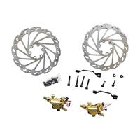 DGOINGPI Pinza de Freno de Disco hidráulico R1, Doble acción, CX, Grava, ciclocross, BMX, Bicicleta Plegable, Poste R1, Soporte IS de 160mm(R1 Gold)