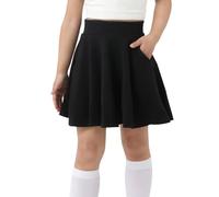 DGSHIRLDJO Niños Niñas Falda Plisada Skater con 4 Bolsillos - Casual Mini Tennis Skorts Deportiva para 5-14 años