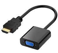 DGTech DigitalTech® - Adaptador de HDMI a VGA 1080P. Convertidor macho a hembra para monitor, ordenador, portátil, proyector, tablet, laptop, ultrabook, chromebook, PS3, Xbox One, Xbox 360, Wii U