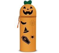 DGTSYAL Kawaii Estuche Escolar de Silicona Blanda 2 en 1, Portalápices de Mesa, Cremallera, Cute Estuche Papeleria de Cremallera (Calabazas)